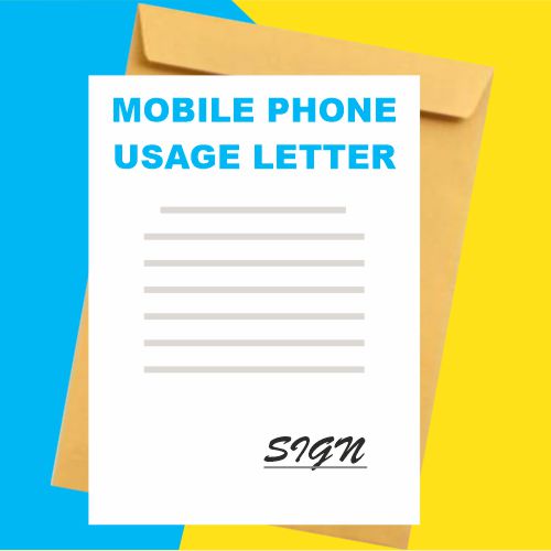 Mobile Phone usage Letter