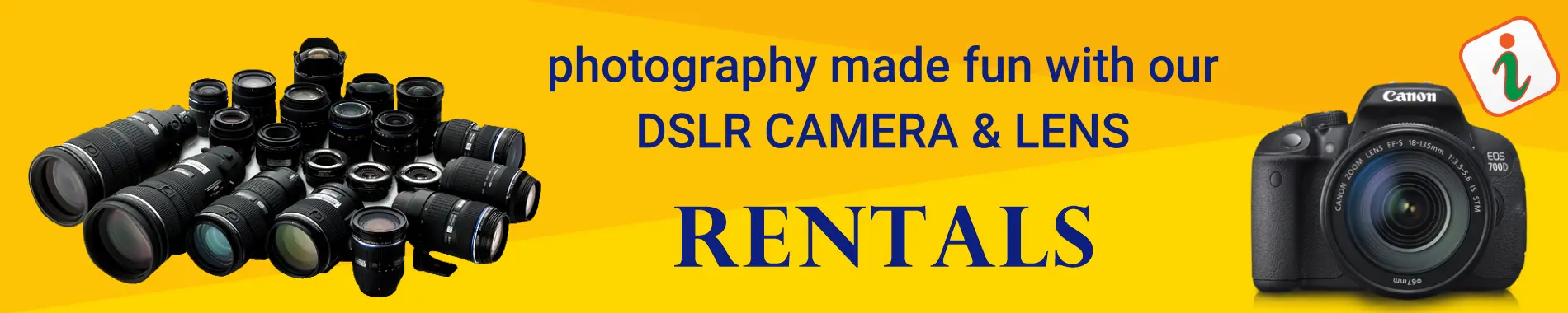 DSLR Camera and Lenses on Rent